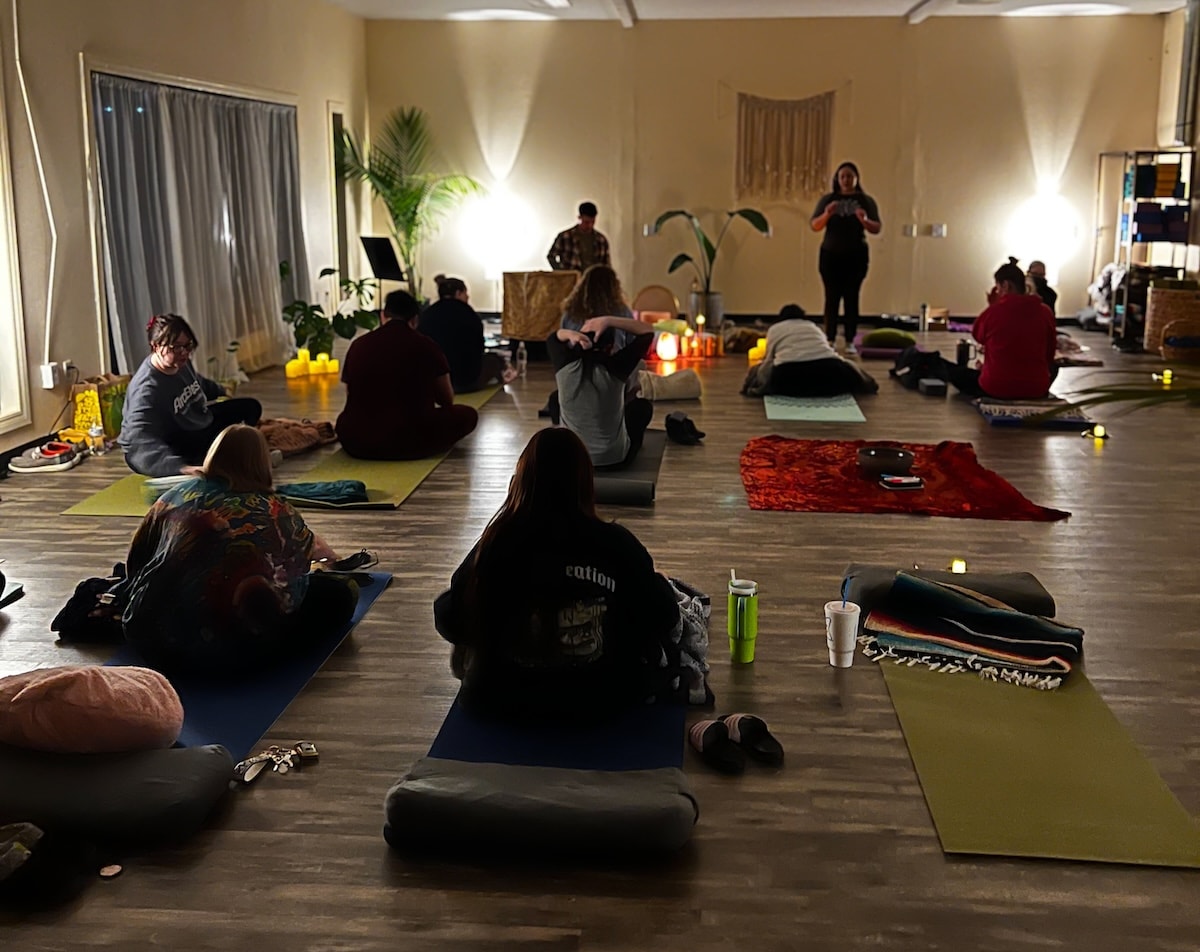 group sound healing event