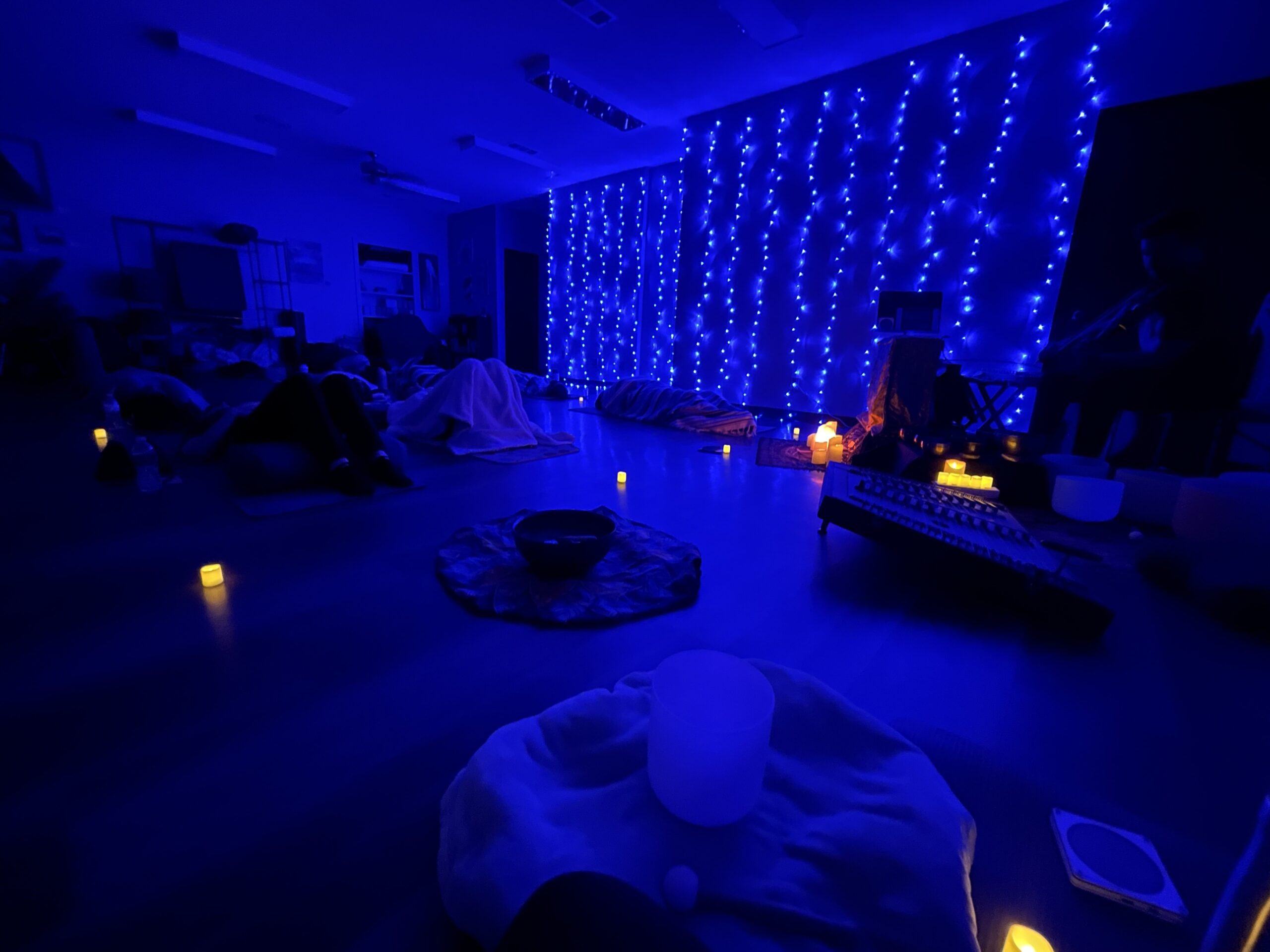 group breathwork and sound healing ceremony in Fayetteville